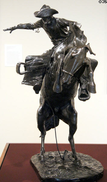 Bronco Buster sculpture (1895 & cast 1914) by Frederic Remington at Amon Carter Museum of American Art. Fort Worth, TX.