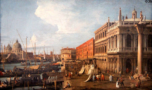 The Molo, Venice painting (c1735) by Canaletto at Kimbell Art Museum. Fort Worth, TX.