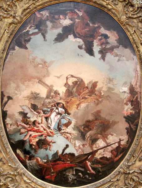 Coronation of the Virgin painting (1754) by Giovanni Battista Tiepolo at Kimbell Art Museum. Fort Worth, TX.