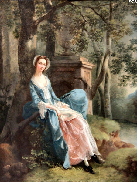 Portrait of a Woman, Possibly of the Lloyd Family painting (c1750) by Thomas Gainsborough at Kimbell Art Museum. Fort Worth, TX.