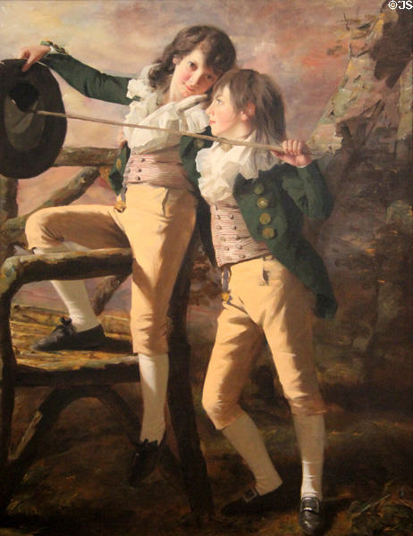 Allen Brothers (portrait of James & John Lee Allen) painting (early 1790s) by Henry Raeburn at Kimbell Art Museum. Fort Worth, TX.