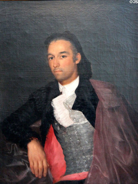 Portrait of Matador Pedro Romero (c1795-8) by Francisco de Goya at Kimbell Art Museum. Fort Worth, TX.