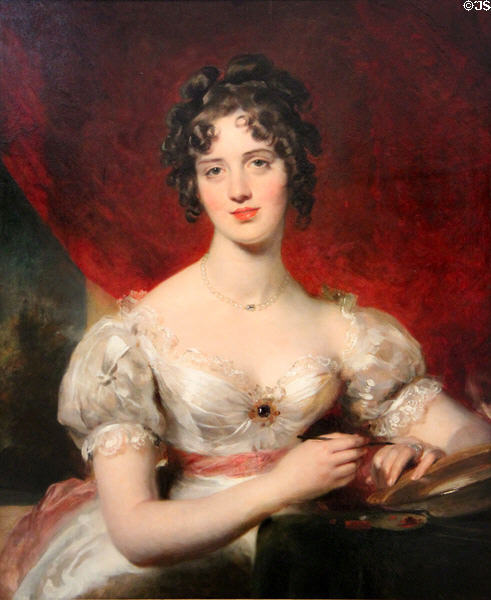 Portrait of Mrs. Frederick H. Hemming (aka Mary Anne Bloxam) (c1824-5) by Sir Thomas Lawrence at Kimbell Art Museum. Fort Worth, TX.