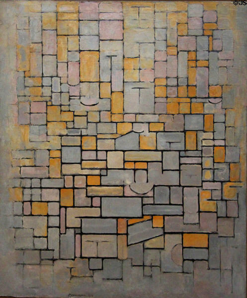 Composition painting (1914) by Piet Mondrian at Kimbell Art Museum. Fort Worth, TX.
