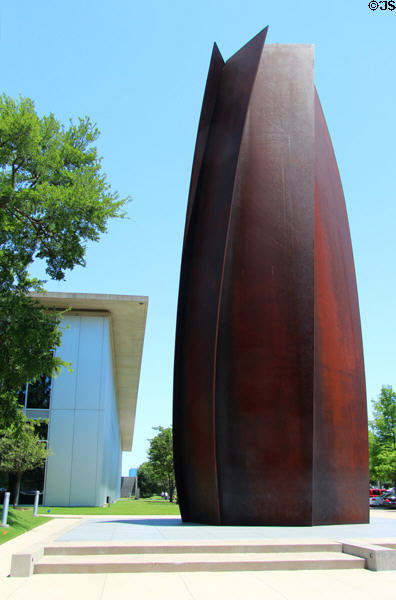 Vortex steel sculpture (2002) by Richard Serra at Modern Art Museum of Fort Worth. Fort Worth, TX.