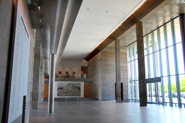 Entrance lobby of Modern Art Museum of Fort Worth. Fort Worth, TX.