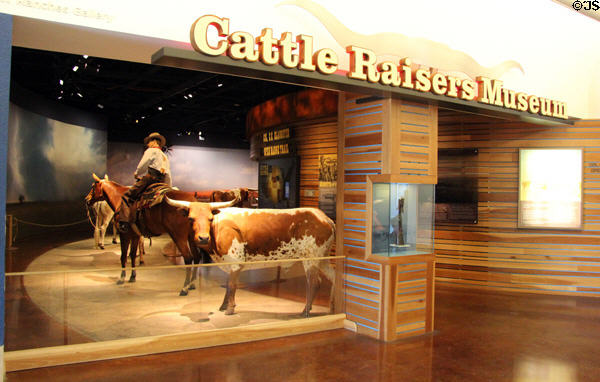 Entrance to Cattle Raisers Museum at Fort Worth Museum of Science & History. Fort Worth, TX.