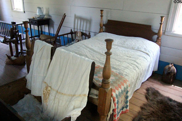Bed & crib on second story at John Jay French Museum. Beaumont, TX.