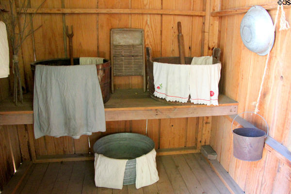 Wash house interior at John Jay French Museum. Beaumont, TX.