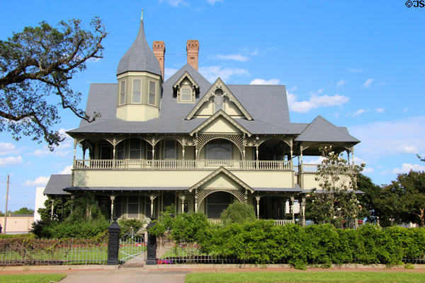 W.H. Stark House (1894) (610 Main Ave.). Orange, TX. Style: Queen Anne. On National Register.