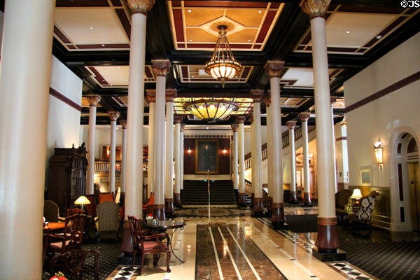Lobby of Driskill Hotel. Austin, TX.