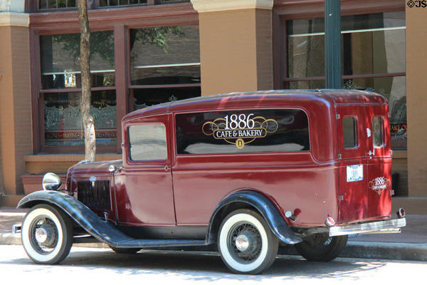 Antique panel truck. Austin, TX.