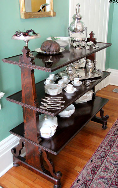 Multistage serving table at Neill-Cochran House Museum. Austin, TX.