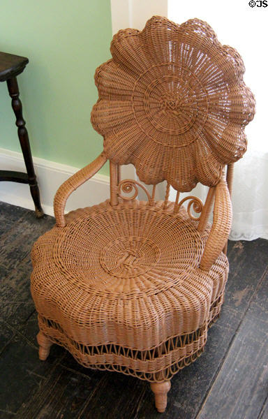 Wicker armchair at Neill-Cochran House Museum. Austin, TX.