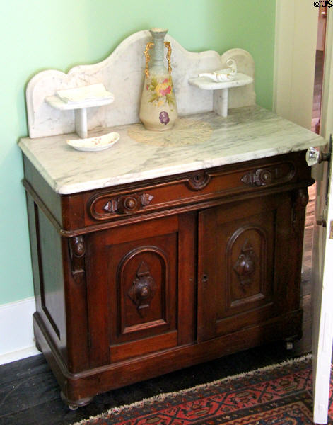Washstand with marble top at Neill-Cochran House Museum. Austin, TX.