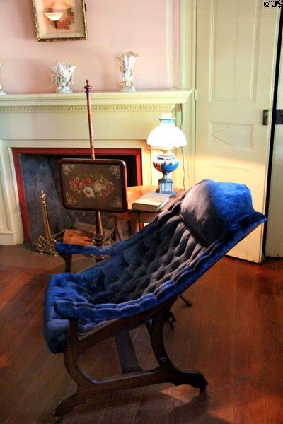 Reclining chair at French Legation Museum. Austin, TX.