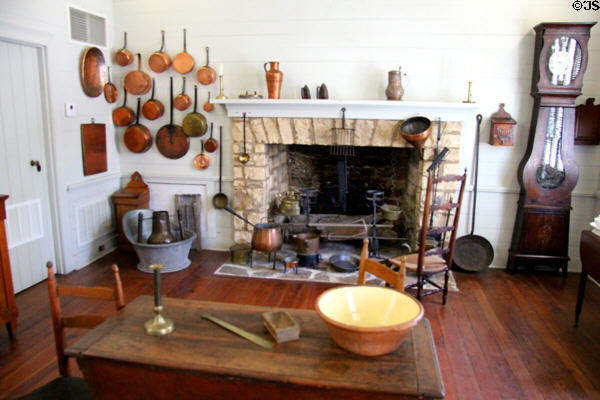 Reproduction kitchen at French Legation Museum, built on site of original kitchen which burned to the ground in 1880. Austin, TX.