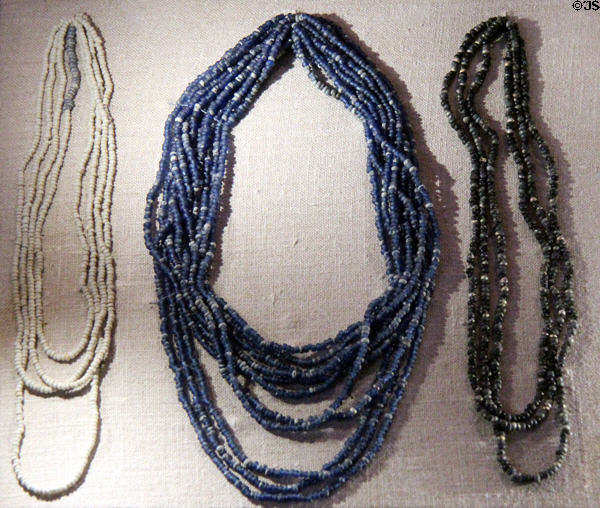 Glass trade beads (c1684) at Bullock Texas State History Museum. Austin, TX.