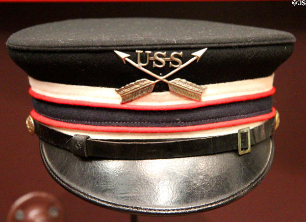 U.S. Army formal dress cap (c1902) at Bullock Texas State History Museum. Austin, TX.