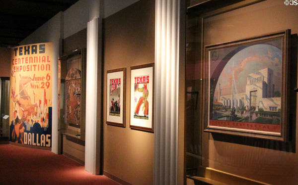 Texas Centennial Exposition graphics (c1936) at Bullock Texas State History Museum. Austin, TX.