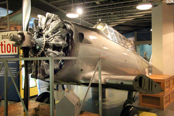 The Texan Training Aircraft (AT-6) (c1942) at Bullock Texas State History Museum. Austin, TX.