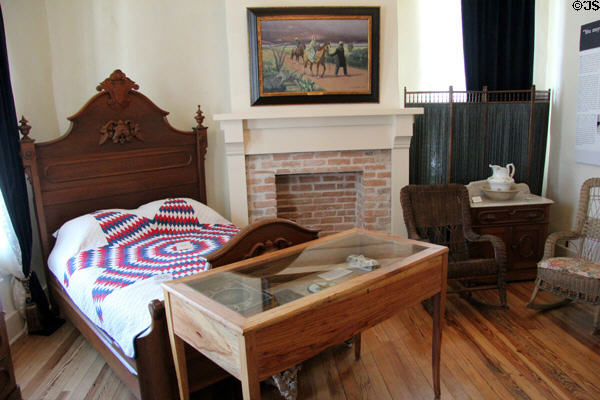 Bedroom of Susanna Dickinson Museum House. Austin, TX.