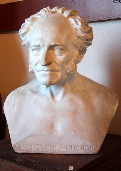 Arthur Schopenhauer plaster bust (1853) by Elisabet Ney at Ney Museum. Austin, TX.