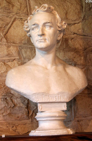 Stephen F. Austin plaster bust (1892) by Elisabet Ney at Ney Museum. Austin, TX.