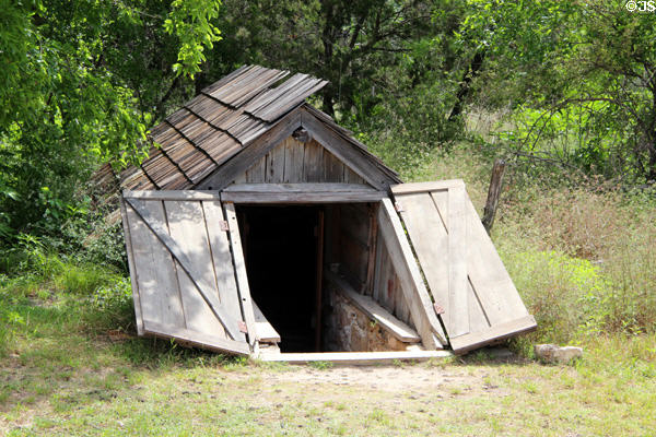 Root cellar at Frederick Jourdan cabin at Pioneer Farms. Austin, TX.