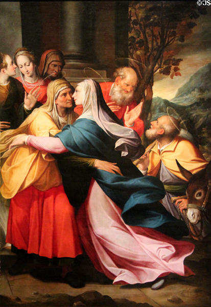The Visitation painting (c1602) by Camillo Procaccini from Italy at Blanton Museum of Art. Austin, TX.