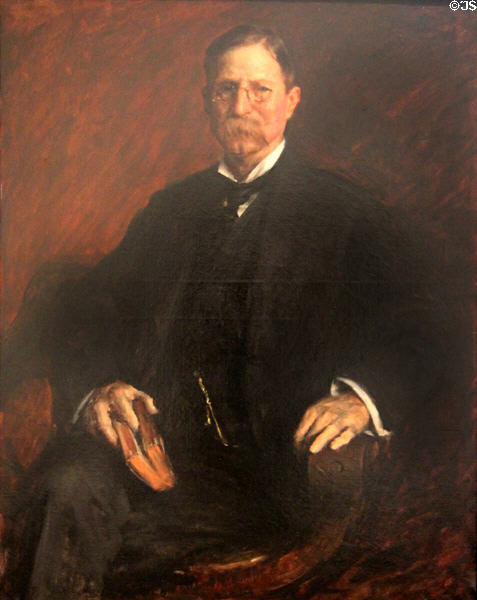 Portrait of Dean Thomas U. Taylor (1914) by William Merritt Chase at Blanton Museum of Art. Austin, TX.