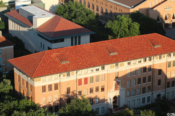 Waggener Hall (1931) from Texas Tower of University of Texas. Austin, TX.