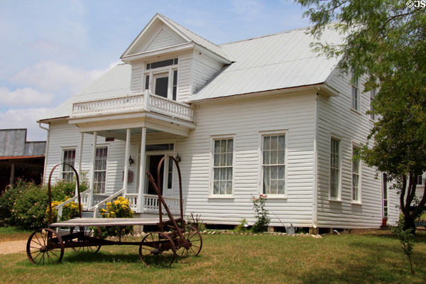 Muenzler House (1892) museum moved from Cost, TX at Pioneer Village. Gonzales, TX.