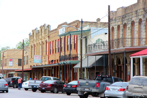Commercial heritage streetscape (St. Lawrence St.). Gonzales, TX.
