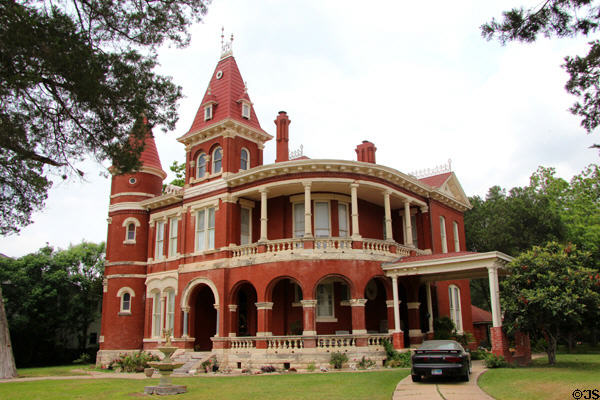 Dunn Houston House (1898) (619 St. Lawrence at Hamilton St.). Gonzales, TX. Style: Queen Anne.