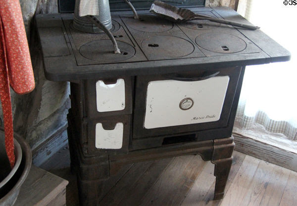 Marco Pride model wood cook stove by Martin Stove & Range Co., Florence Alabama in Moehrig Blank House at Conservation Plaza. New Braunfels, TX.
