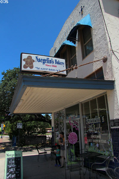 Naegelin's Bakery (1868) the oldest bakery in Texas (129 S. Seguin Ave.). New Braunfels, TX.
