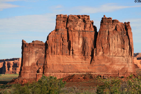 Courthouse rock formation at Arches National Park. UT.