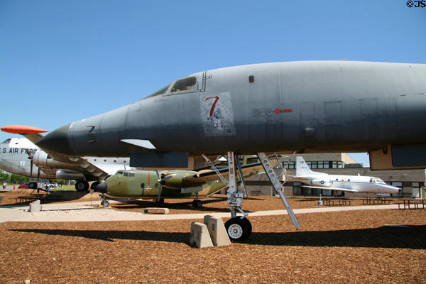 Nose of Boeing B-1B Lancer (1986) at Hill Aerospace Museum. UT.