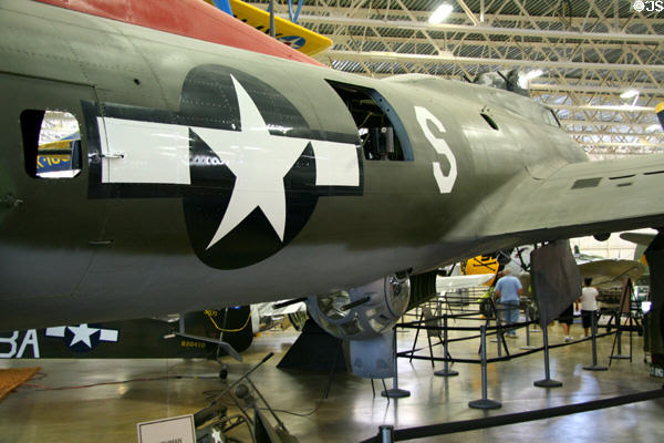 Side & lower gun turret of Boeing B-17G-90-DL Flying Fortress (1945) at Hill Aerospace Museum. UT.