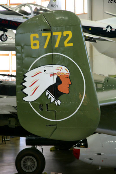 Tail artwork of North American B-25J Mitchell (1945) at Hill Aerospace Museum. UT.