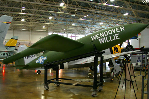 JB-2 Flying Bomb 1944 American-built copy of German V-1 Buzz Bomb at Hill Aerospace Museum. UT.