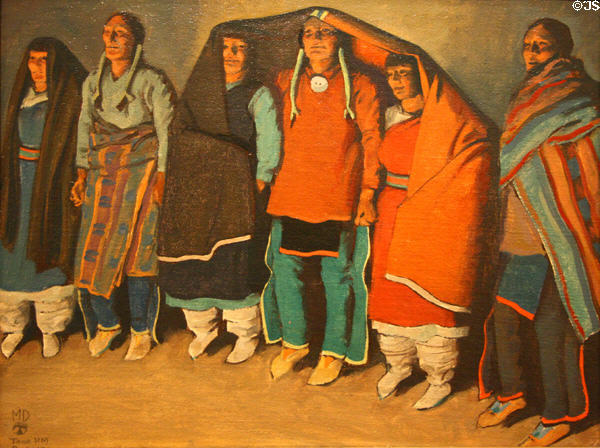 Round Dance painting (1931) of Taos natives by Maynard Dixon at BYU Museum of Art. Provo, UT.