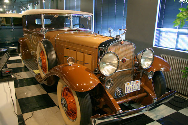 Cadillac V-16 sports sedan (1930) made in Detroit at Browning-Kimball Car Museum. Ogden, UT.