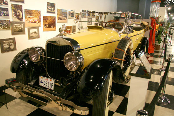 Lincoln V-8 sports touring car (1926) made in Detroit at Browning-Kimball Car Museum. Ogden, UT.