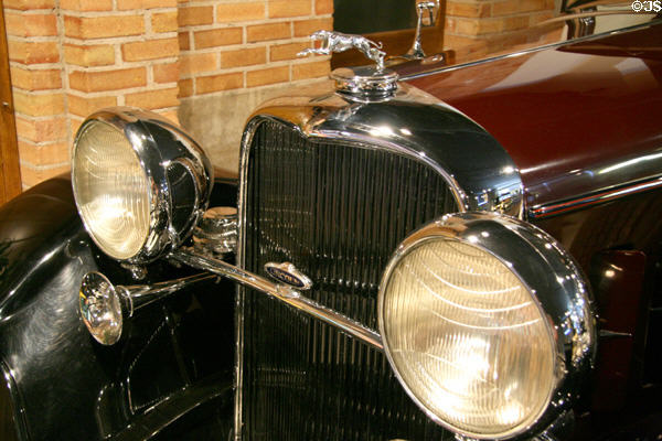 Headlights of Lincoln V-12 Berline (1932) at Browning-Kimball Car Museum. Ogden, UT.