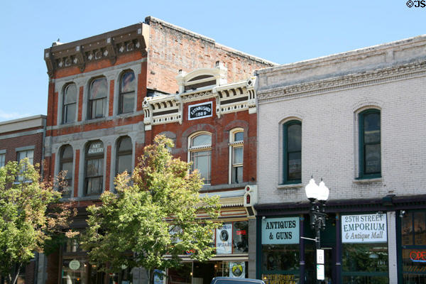 Heritage buildings (c1889) on 25th Street including Murphy Block. Ogden, UT.
