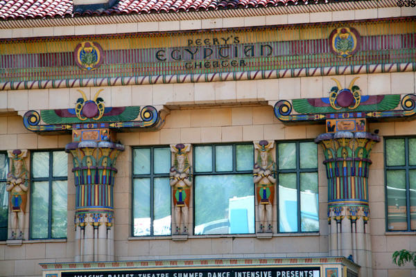 Egyptian motifs decorate Peery's Egyptian Theater. Ogden, UT.