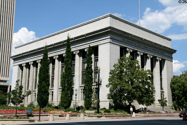 Mormon Church Administration Building (1914-7) (47 East South Temple). Salt Lake City, UT. Style: Neoclassical. Architect: Joseph Don Carlos Young & Don Carlos Young.