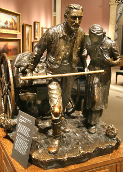 Mormon Handcart Pioneers sculpture (1926) by Torlief Severin Knaphus at Mormon Museum. Salt Lake City, UT.